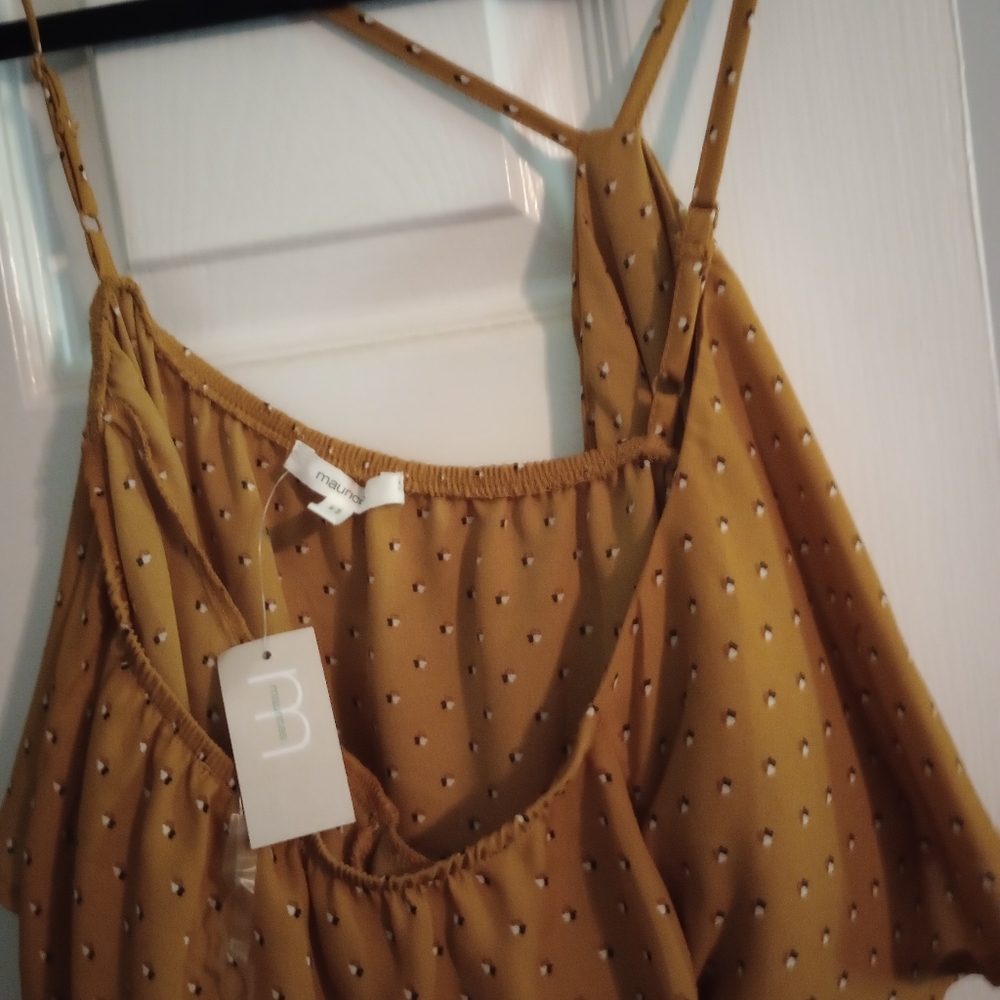 Maurice crisscross strap mustard shirt size 1